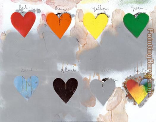 Jim Dine Hearts painting - Unknown Artist Jim Dine Hearts art painting